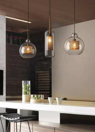 Lustra Suspension en Verre Chiswick pour Salon-Luire