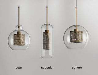 Lustra Suspension en Verre Chiswick pour Salon-Luire