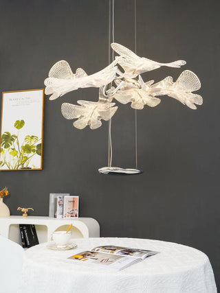 Solara Lustre Suspension Feuille Transparente