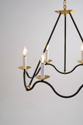 Shine Lustre en Métal de Laiton Industriel Vintage