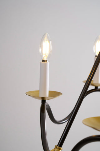 Shine Lustre en Métal de Laiton Industriel Vintage
