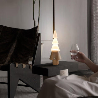Olivia Modern Wood Table Lamp-Neutral Decor