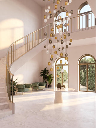Chromatic Gem Drop Chandelier-Neutral Decor
