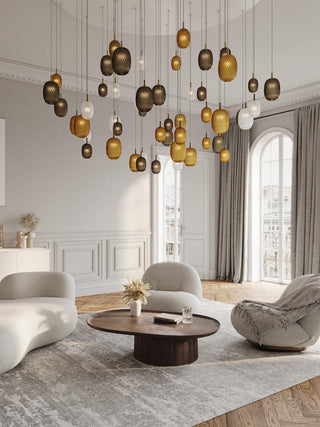 Chromatic Gem Drop Chandelier-Neutral Decor