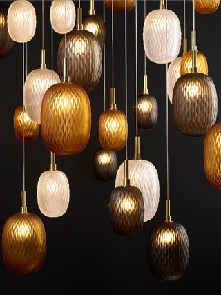 Chromatic Gem Drop Chandelier-Neutral Decor