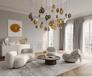 Chromatic Gem Drop Chandelier-Neutral Decor