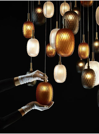 Chromatic Gem Drop Chandelier-Neutral Decor