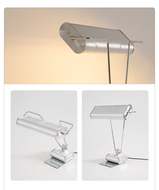 Chrome Coiled Wire Desk Lamp-Neutral Decor
