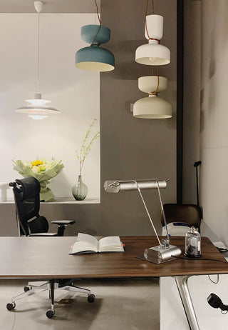 Chrome Coiled Wire Desk Lamp-Neutral Decor