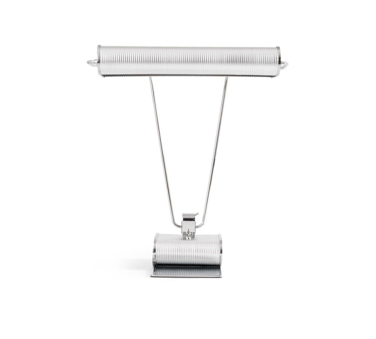 Chrome Coiled Wire Desk Lamp-Neutral Decor