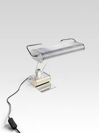 Chrome Coiled Wire Desk Lamp-Neutral Decor