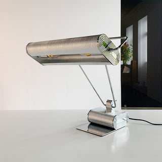 Chrome Coiled Wire Desk Lamp-Neutral Decor