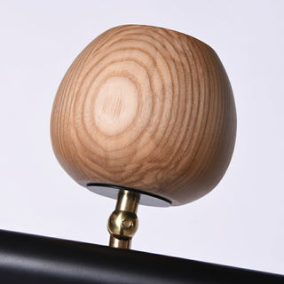 Avelira Suspension Linéaire Globe Bois Rustique