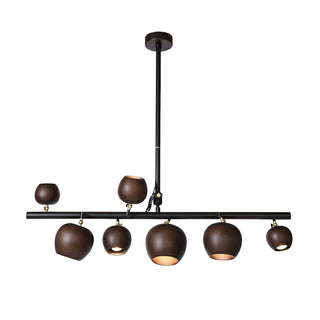 Avelira Suspension Linéaire Globe Bois Rustique
