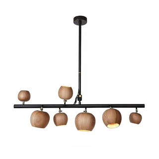 Avelira Suspension Linéaire Globe Bois Rustique