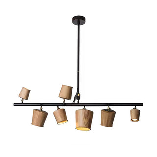 Avelira Suspension Linéaire Globe Bois Rustique