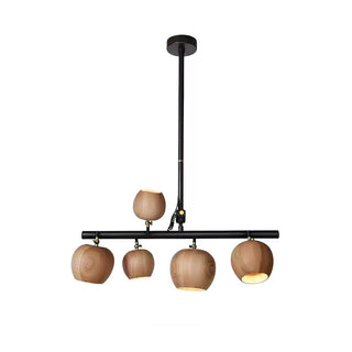 Avelira Suspension Linéaire Globe Bois Rustique