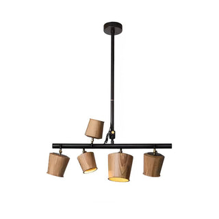Avelira Suspension Linéaire Globe Bois Rustique