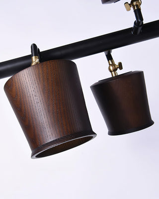 Avelira Suspension Linéaire Globe Bois Rustique