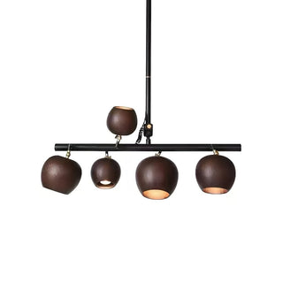 Avelira Suspension Linéaire Globe Bois Rustique