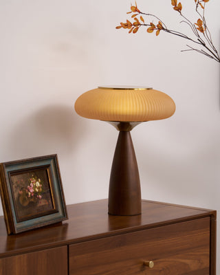 Syleena Lampe de Table en Bois Scandinave