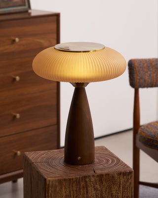 Syleena Lampe de Table en Bois Scandinave