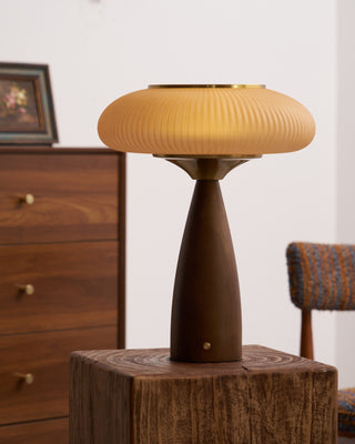 Syleena Lampe de Table en Bois Scandinave