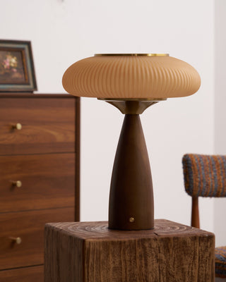 Syleena Lampe de Table en Bois Scandinave