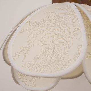 Yuki Applique Murale Florale en Bois et Tissu