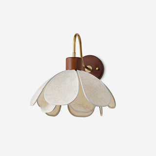 Yuki Applique Murale Florale en Bois et Tissu