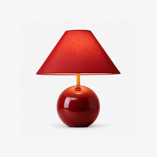 Cinabra Red Ceramic Table Lamp-Neutral Decor