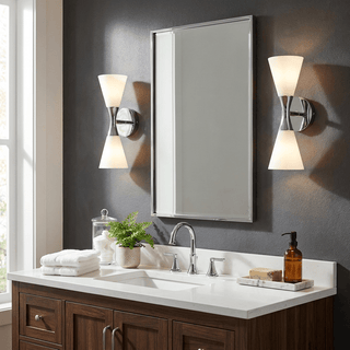 Cinch Double Cone Wall Sconce-Neutral Decor