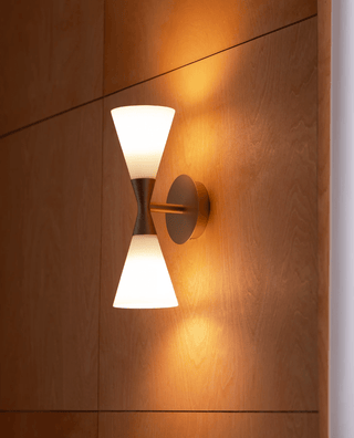 Cinch Double Cone Wall Sconce-Neutral Decor