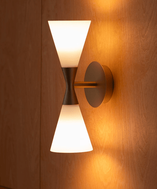 Cinch Double Cone Wall Sconce-Neutral Decor