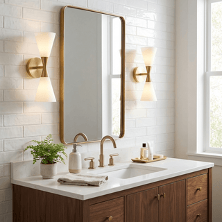 Cinch Double Cone Wall Sconce-Neutral Decor