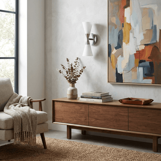 Cinch Double Cone Wall Sconce-Neutral Decor