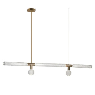 Solara Lampe à suspension en cristal cylindrique Cipher contemporaine