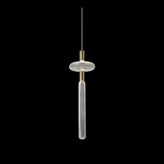Solara Lampe à suspension en cristal cylindrique Cipher contemporaine