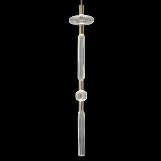 Solara Lampe à suspension en cristal cylindrique Cipher contemporaine