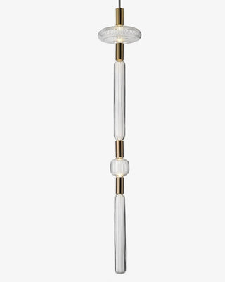 Solara Lampe à suspension en cristal cylindrique Cipher contemporaine
