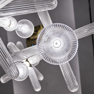 Solara Lampe à suspension en cristal cylindrique Cipher contemporaine
