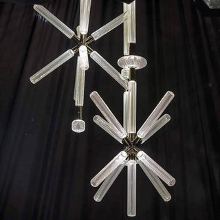 Solara Lampe à suspension en cristal cylindrique Cipher contemporaine