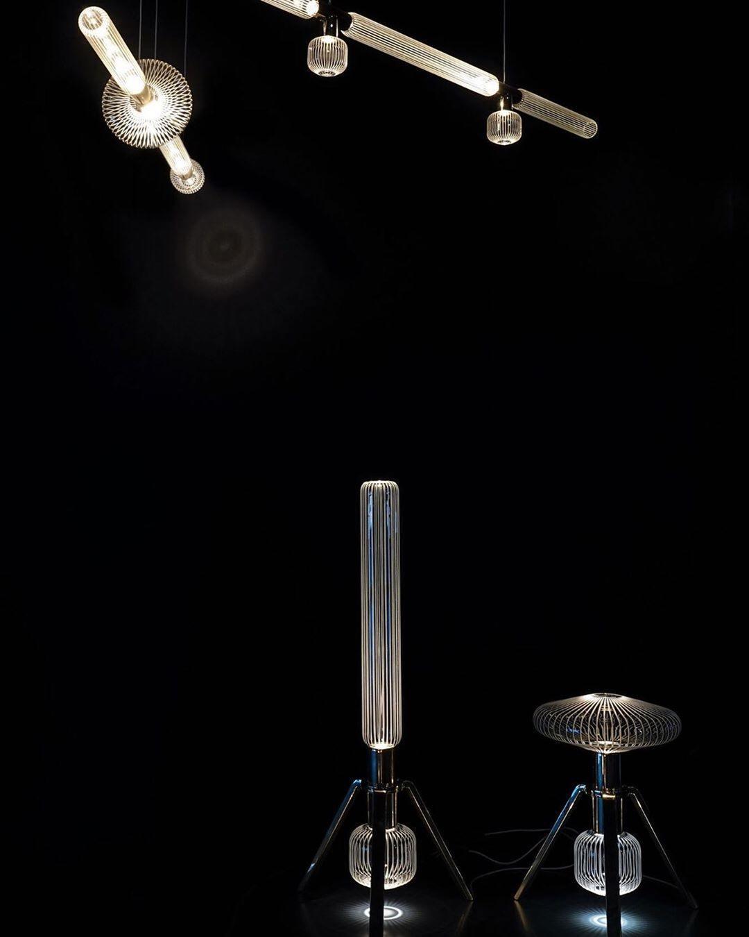 Torilia Lampe à suspension en cristal cylindrique Cipher contemporaine