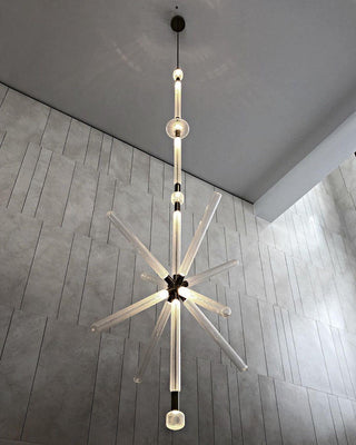 Solara Lampe à suspension en cristal cylindrique Cipher contemporaine