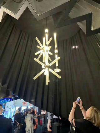 Solara Lampe à suspension en cristal cylindrique Cipher contemporaine