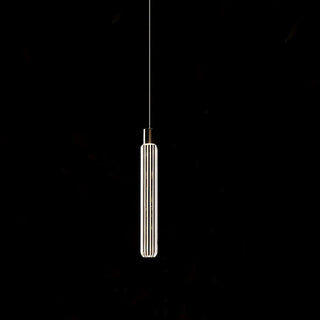 Solara Lampe à suspension en cristal cylindrique Cipher contemporaine