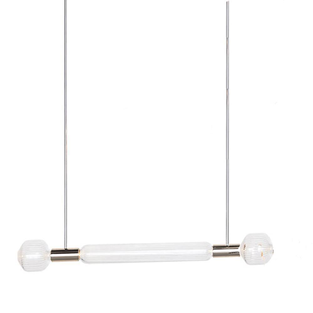 Torilia Lampe à suspension en cristal cylindrique Cipher contemporaine