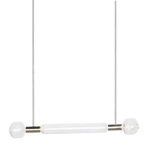Solara Lampe à suspension en cristal cylindrique Cipher contemporaine