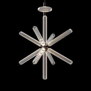 Solara Lampe à suspension en cristal cylindrique Cipher contemporaine