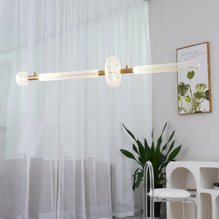 Solara Lampe à suspension en cristal cylindrique Cipher contemporaine